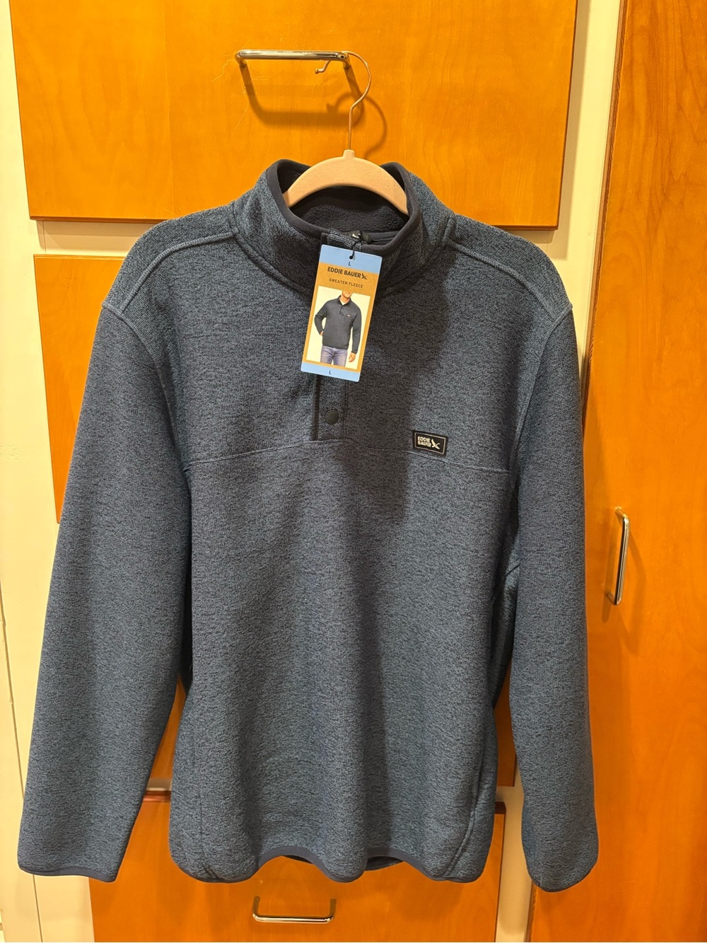 Eddie Bauer Sweater Fleece Large Half-Zip Pullover NWT